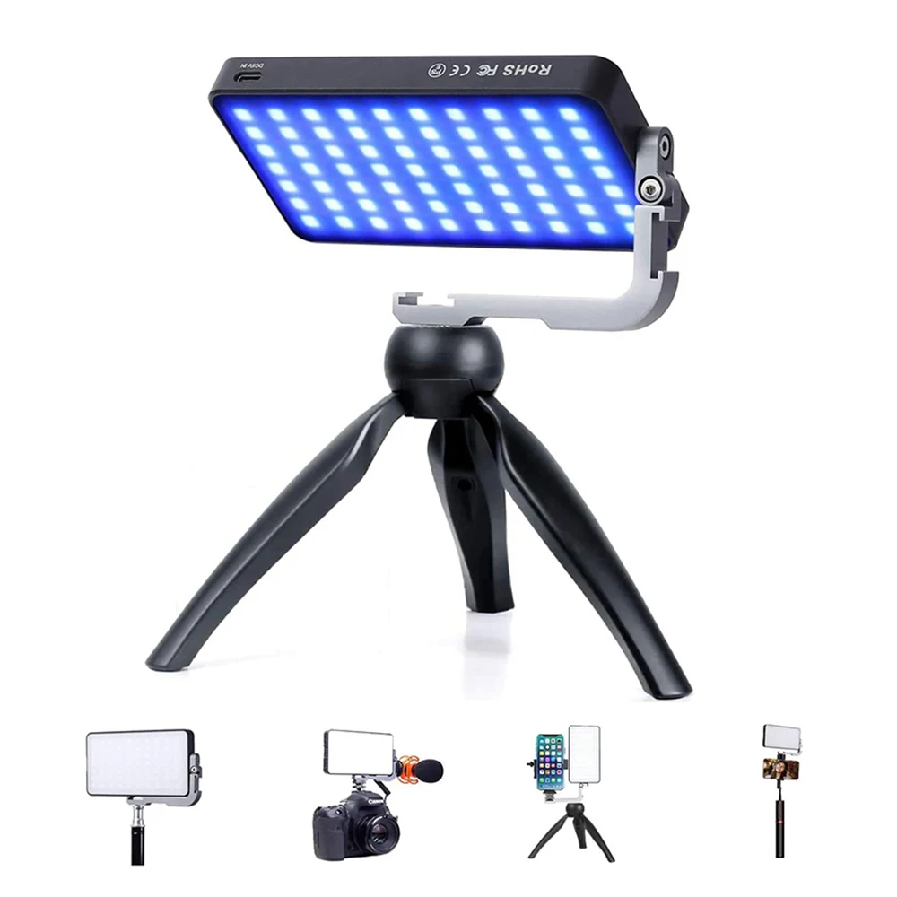 Pixel RGB Photography Video Light Ultra Slim Rechargeable LED Fill Video Lamp for YouTube Tiktok Shooting