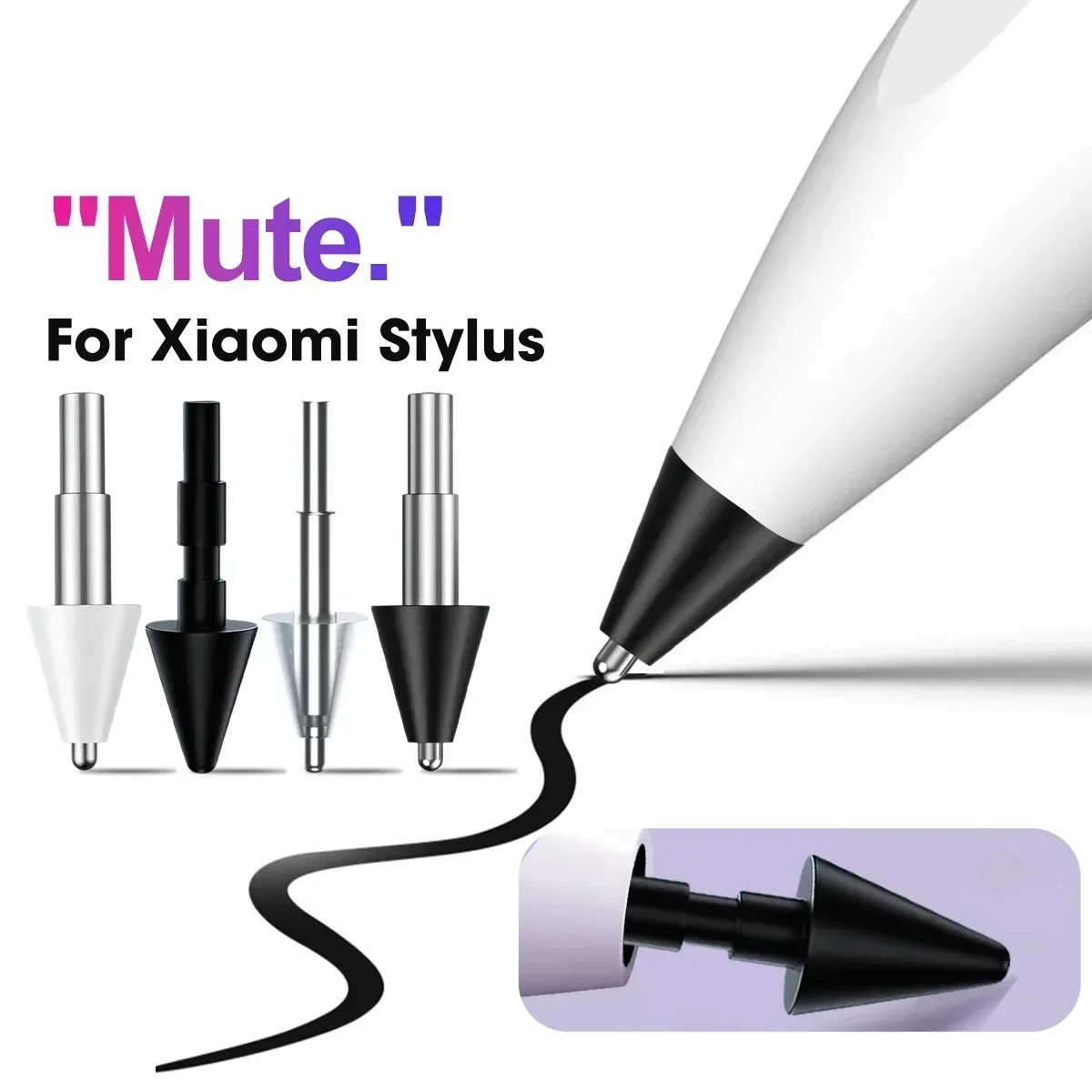 1/4Pack Consigli Matita di Ricambio per Xiaomi Stylus Pen 2 Touch Screen Tablet Smart Pen Pennino Pennino di Ricambio per Mi Stylus 2 Mi Pad 5 Pro