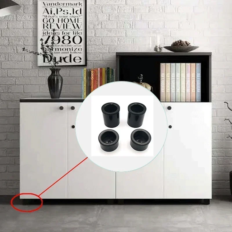 4pcs Cabinet Feet ABS Plastic Adjustable Leg Round Sofa Accessories Furniture Cabinet Legs Coffee Table Replacement Hardware image 6