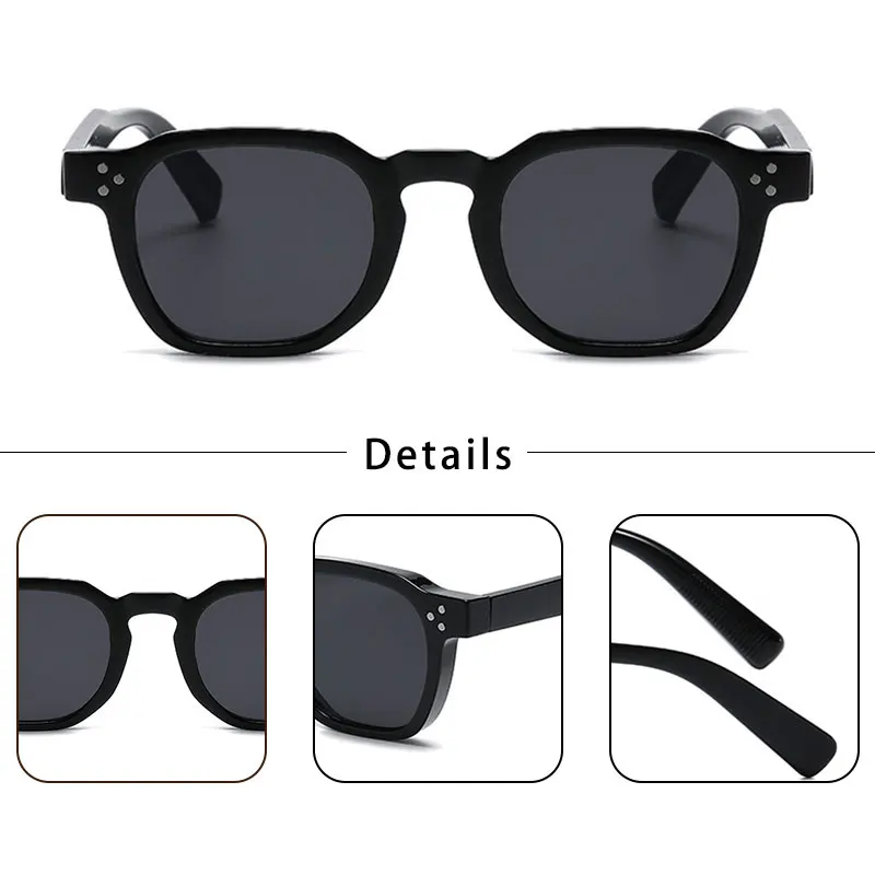 CATERSIDE Retro Square Sunglasses Men Punk Fashion Brand Sun Glasses for Women Travel Party UV400 Summer Style Lunette De Soleil