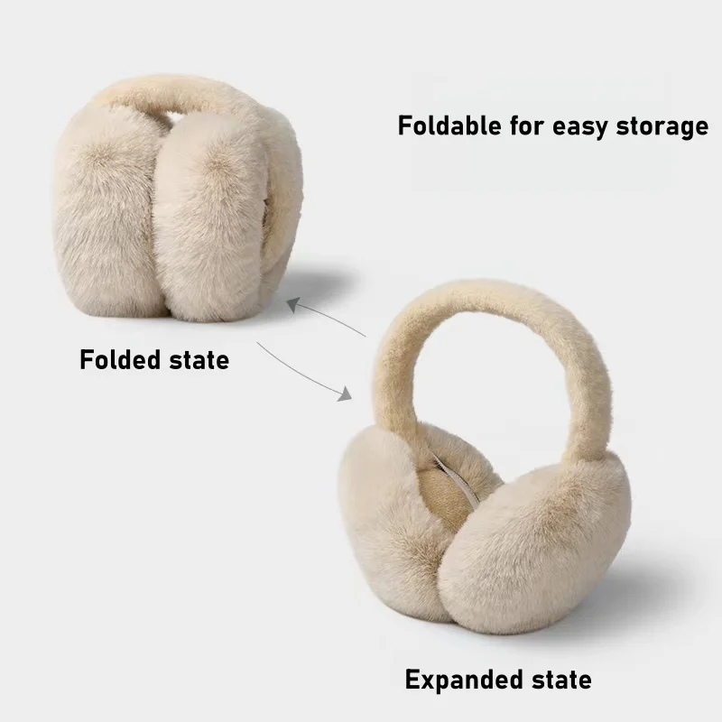Зимние женские плюшевые наушники, модные незамерзающие, легкое хранение, защита ушей, мягкие и удобные наушники для холодной погоды