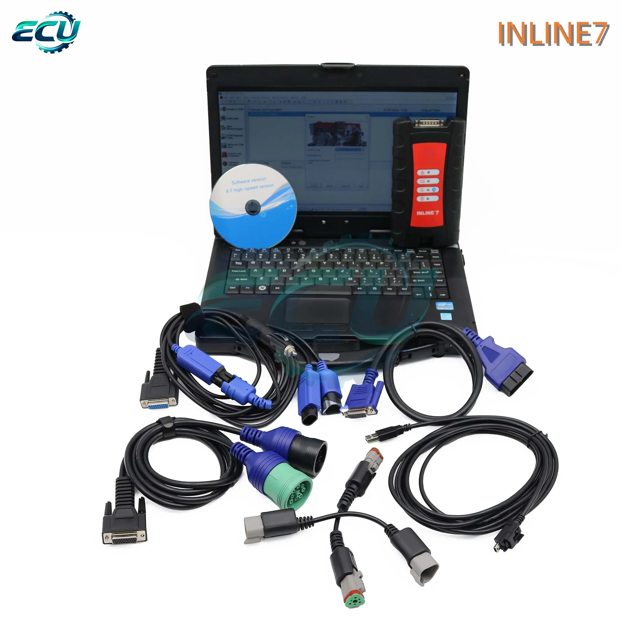 INLINE7 Truly INLINE7 diesel engine ECU/ECM diagnostic tool compatible with software versions 8, 9, and 9.0