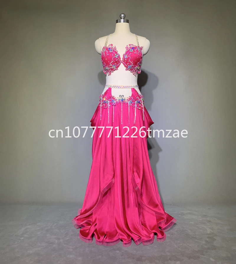 Lady Belly Dance Racing Suit Original Hollow-out Dress Stage Dancing Dress Belly Dance Costume Suit