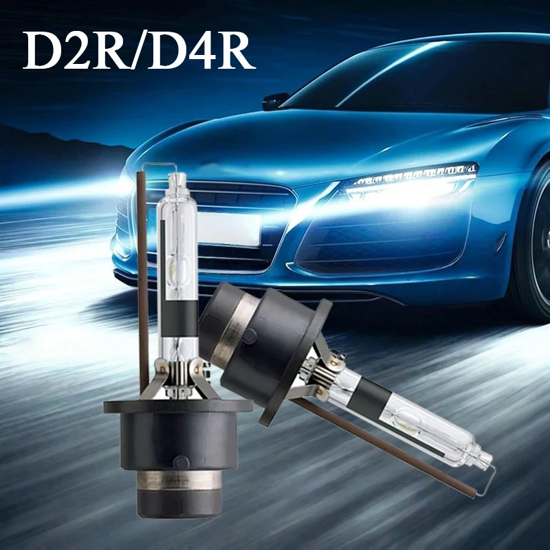 

Комплект из 2 ксеноновых ламп D2R/D4R 35 Вт, 4300K/8000K, Ice Blue, 4800 лм, 55 Вт, D2S 6000K, D4S, замена ламп HID для ближнего и дальнего света