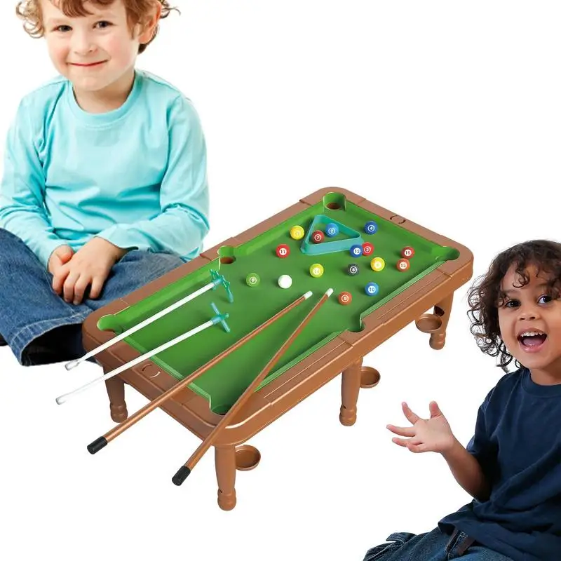 

Mini Pool Table Tabletop Desktop Billiard Game Set With Tripod And 4 Cue Sticks For Living Room, Bedroom, Indoor Use