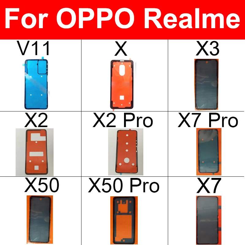 1pc For Realme  X X2 X7 X50 Pro X3 Super Zoom V11 Back Battery Housing Cover Sticker Adhesive Adhesive Sticker Glue Parts