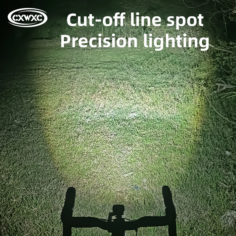 CXWXC 1600 Lumens Bicycle Wireless Remote Control Headlight MTB Road Bike IP66 Waterproof 4000mAh Long Lasting Front Light