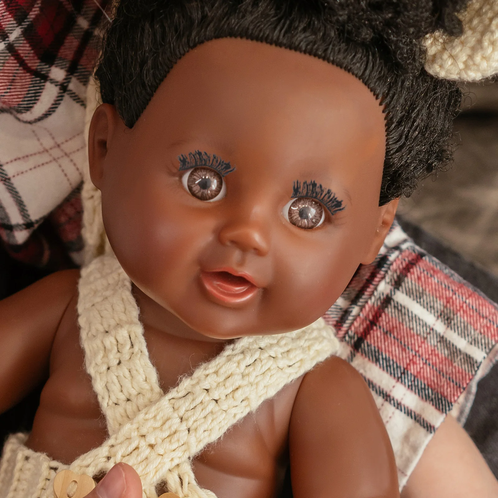 4 個のつけまつげナチュラル手作り黒 1 センチメートル黒 0.8 センチメートルブラウン 1 センチメートルブラウン 0.8 センチメートルフルレングスナチュラルルックつけまつげアクセサリー