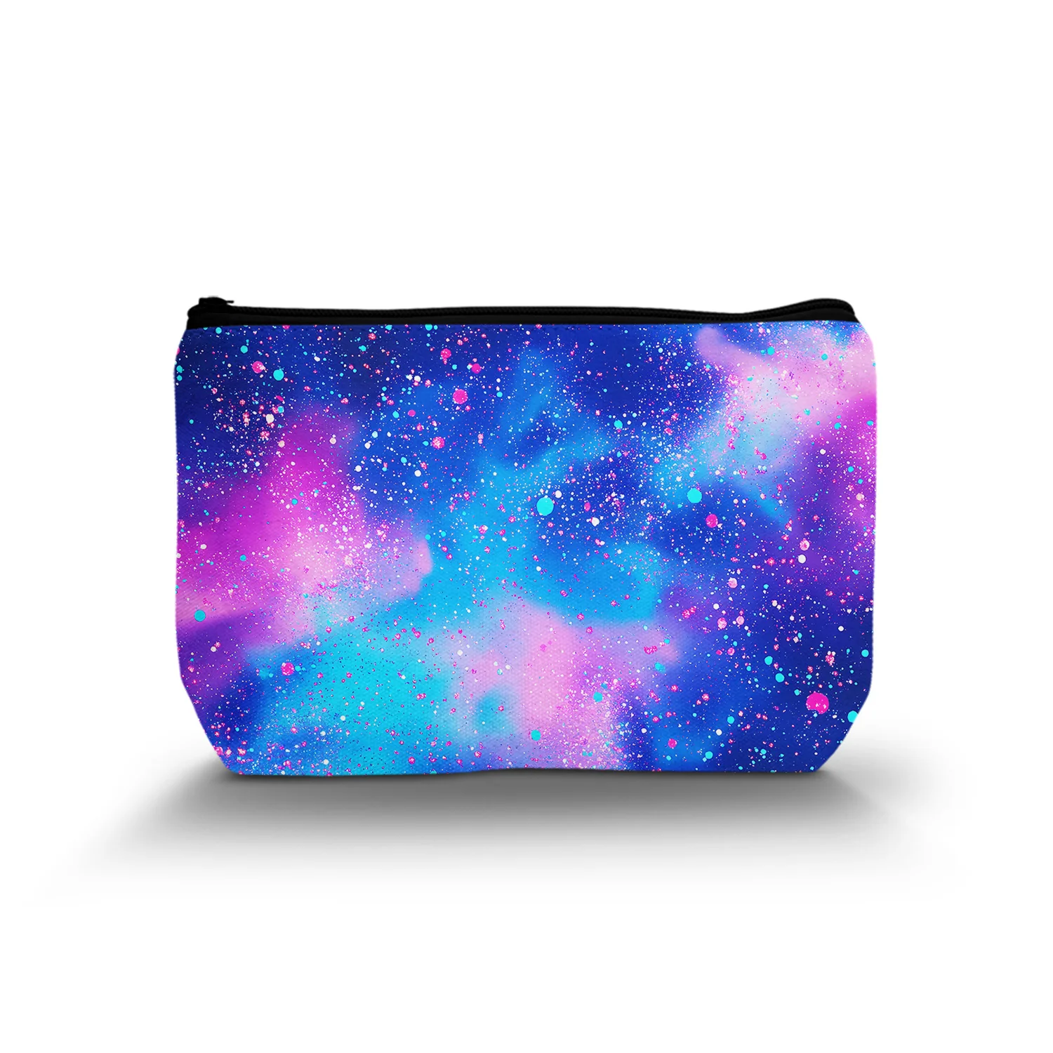 1Pc Cosmetic Bags For Women Cute Makeup Bag For Bag Funny Zipper Pouch Galaxy Blue Makeup Bags