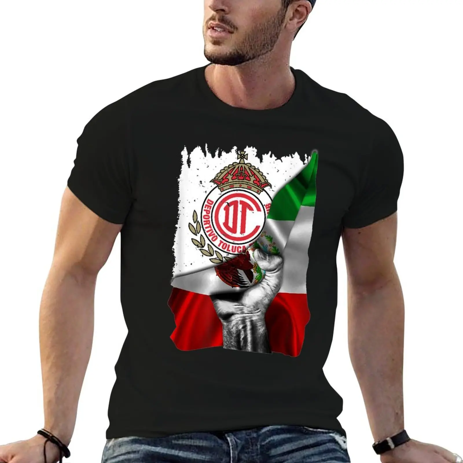 

FC Toluca Flag USA Football Club Orgullo Mexicano T-Shirt funny t shirts man t shirt custom print T-Shirt