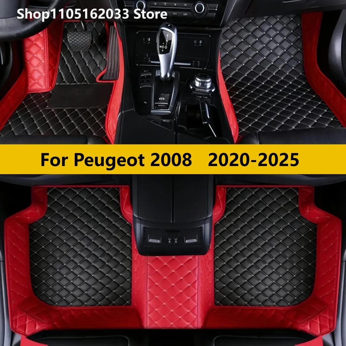 

Custom Car Floor Mats For Peugeot 2008 2020 2021 2022 2023 2024 2025 Interior Accessories Artificial Leather Easy to clean