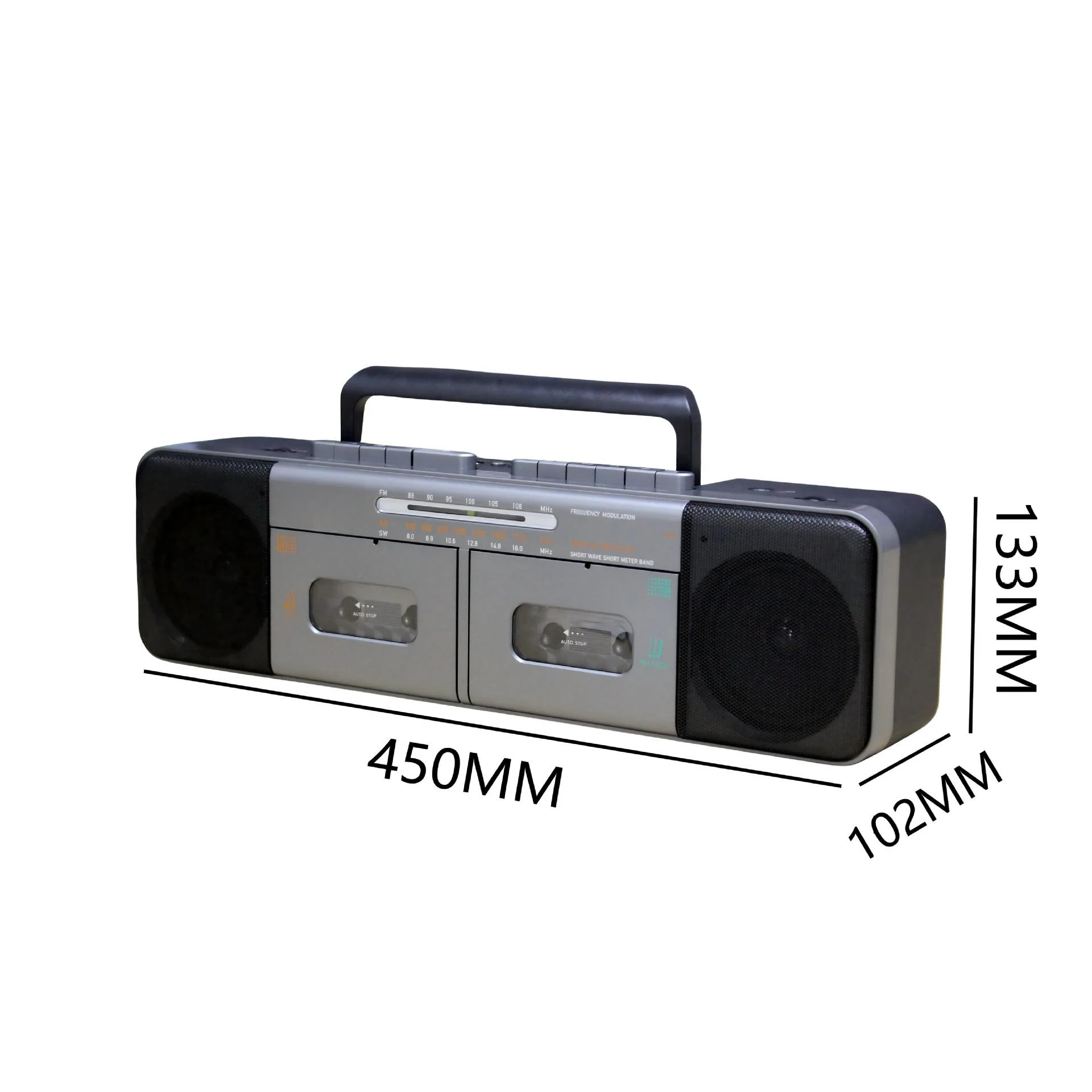 Multi-band radio Bluetooth recorder Dual tape compartment Multi-function tape machine