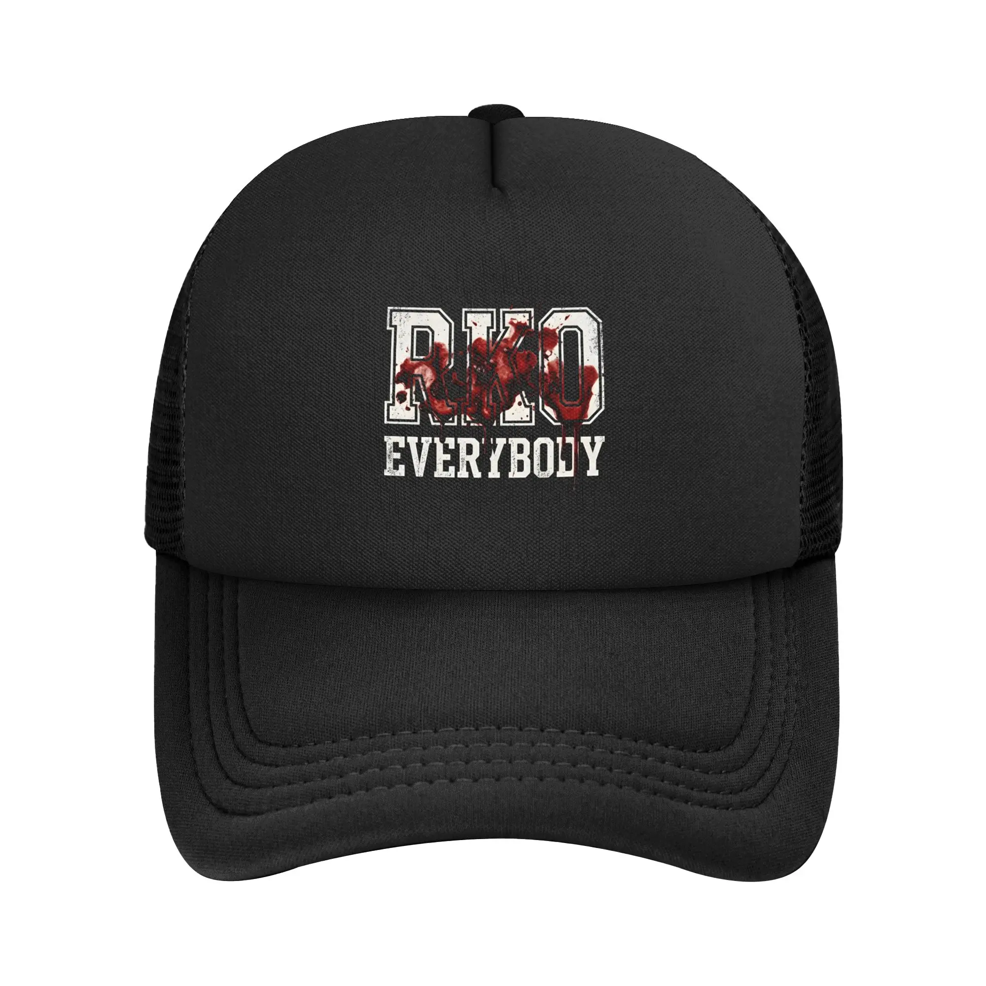 Men Women Blood RKO Everybody  Trucker Hat Mesh Baseball Cap Snapback Caps Wrestling Hat Sun Caps Adjustable Racing Cap Summer