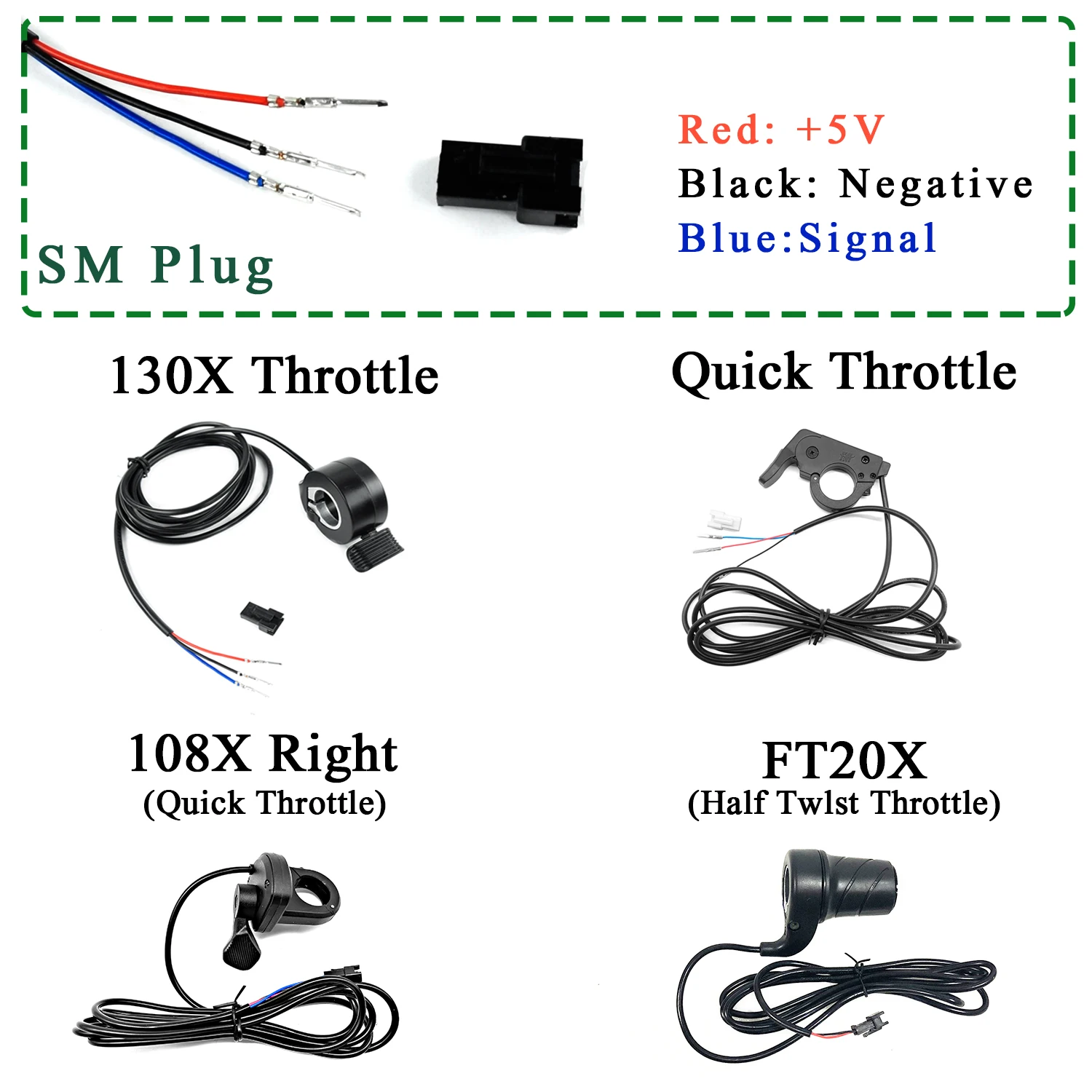 Electric Motorcycle E-bike Thumb Finger Gas Trigger Throttle 130X 108X Right Left Thumb Throttle For Electric Bike Scooter