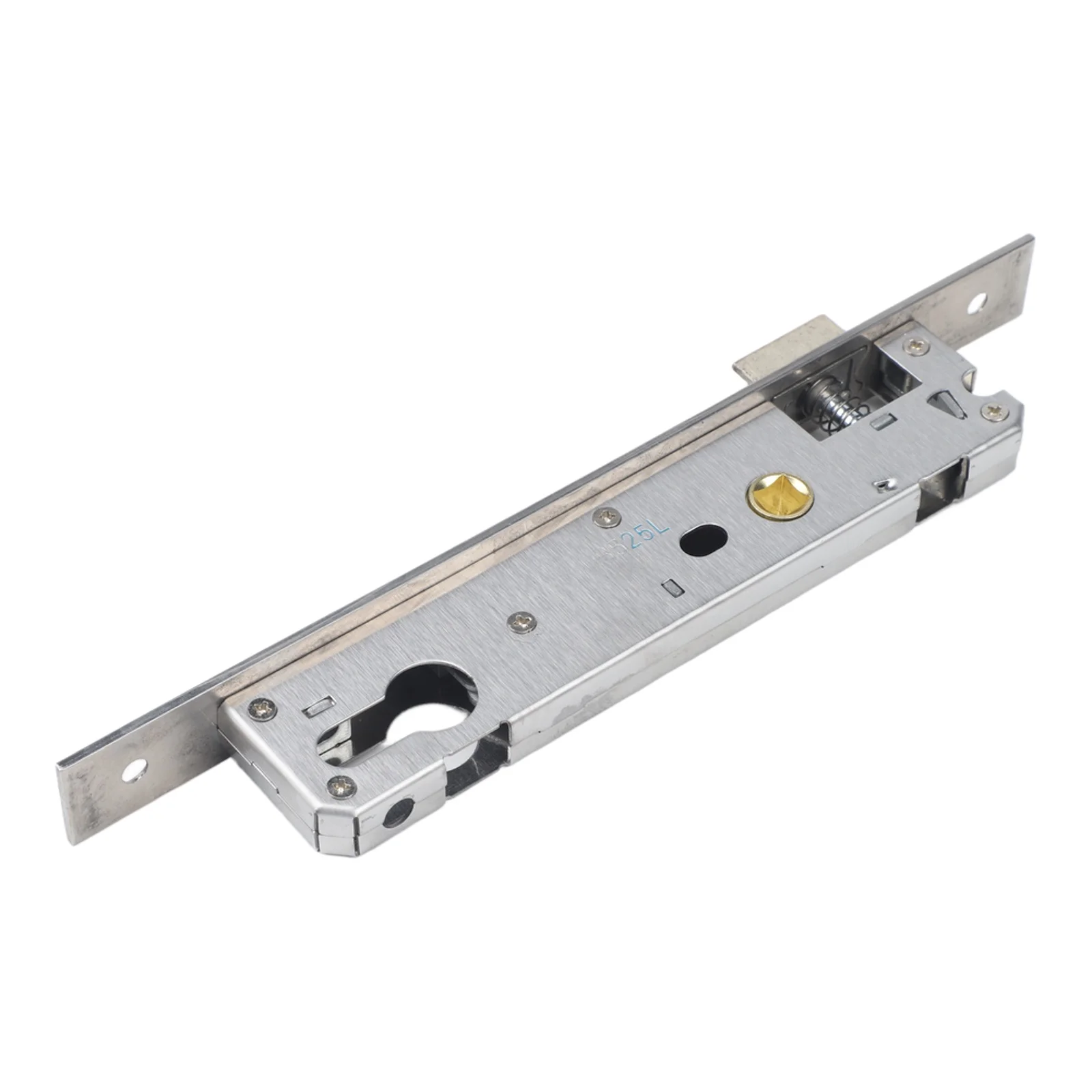 DIN Reversible Mortice Lock 360 Rotating Latch Fits Tubular Frame Constructions Brushed Stainless Steel 85x25mm
