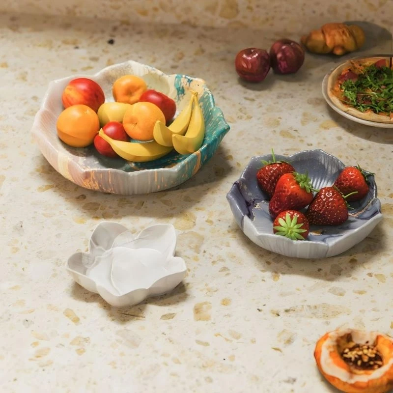  Easy to Use Silicone Mold for Crafting Elegant Flower Tray Fruit Plate Jewelry Dish Mould for Beginners and Craft Lovers