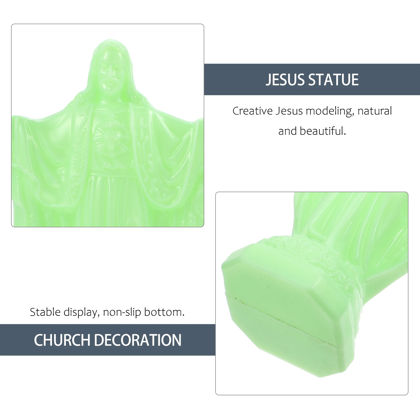 

Jesus Statue Sacred Heart Artistic Ornament Long-Lasting Plastic Material Home Desktop Decoration Jesus Statue