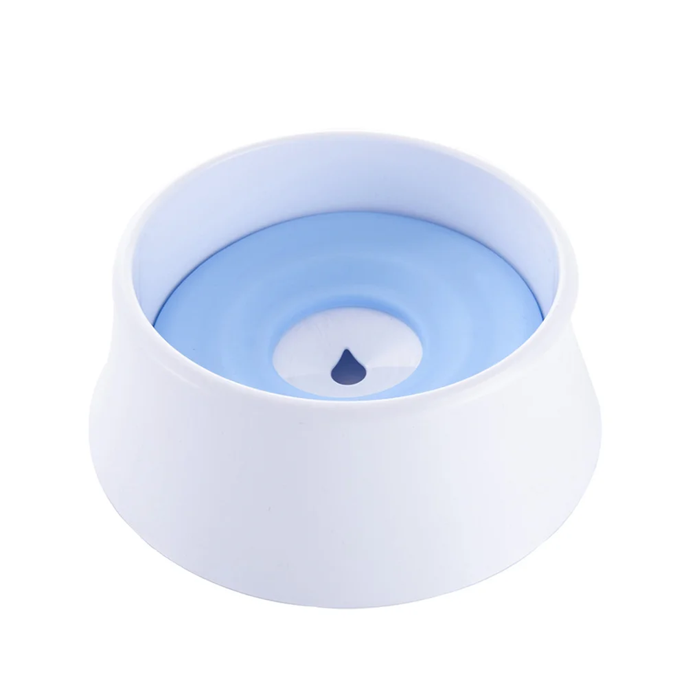 Large Capacity Bowl Splash Proof Cats and Dogs Drinking Feeder Splash-Proof Water Buoyancy Blue