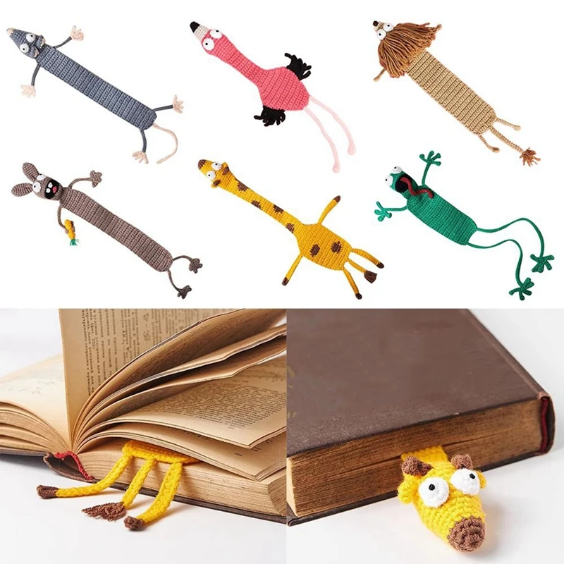 

3D Animal Cartoon Bookmark Crochet Handmade Bookmark B HOT SALE