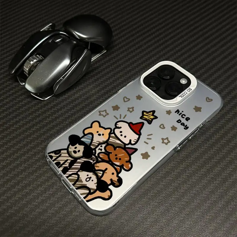 Puppy Christmas Case for iPhone 17Pro 16 15 14 13 12 11 Pro Max XR 7 8 Shockproof Cover Dustproof Casing