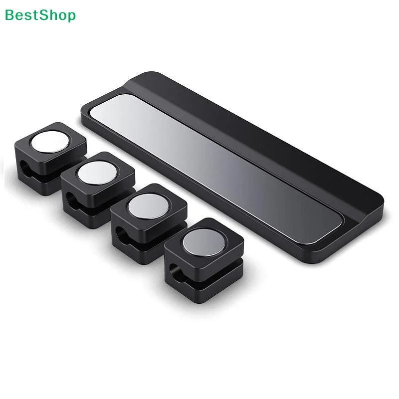 1Set Cable Smooth Adjustable Cord Holder Cable Organizer Magnetic Cable Clips Under Desk Cable Management&Pad Wire Keeper Holder