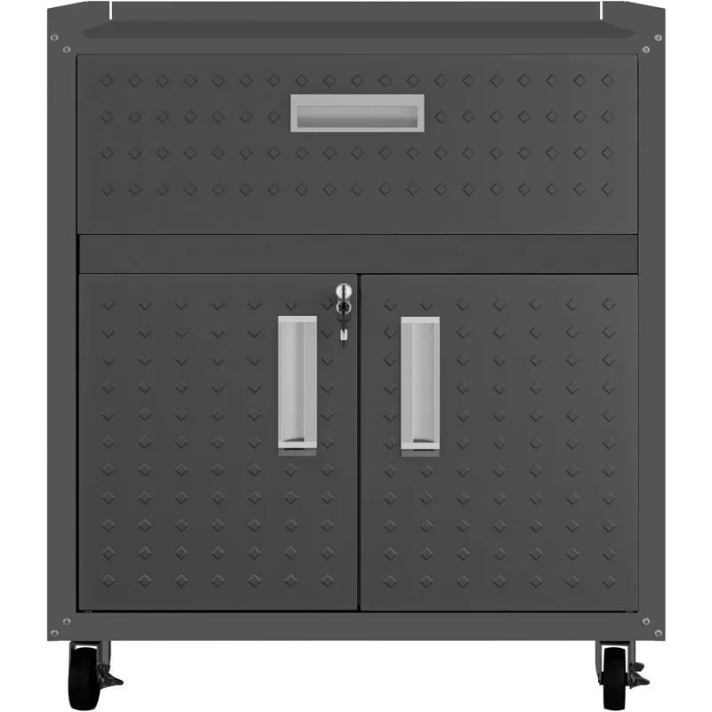Charcoal Gray Storage Unit | Heavy-Duty Organizer for Home/Studio, 18.2" D x 30.3" W x 31.5" H