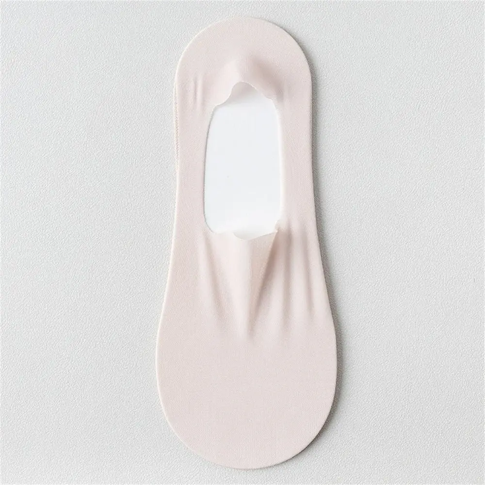 1 คู่สบายๆบาง Breathable ถุงเท้าเรือ Traceless ถุงเท้าข้อเท้าลื่นปากตื้นสีทึบถุงเท้าตาข่ายสําหรับผู้หญิงหญิง