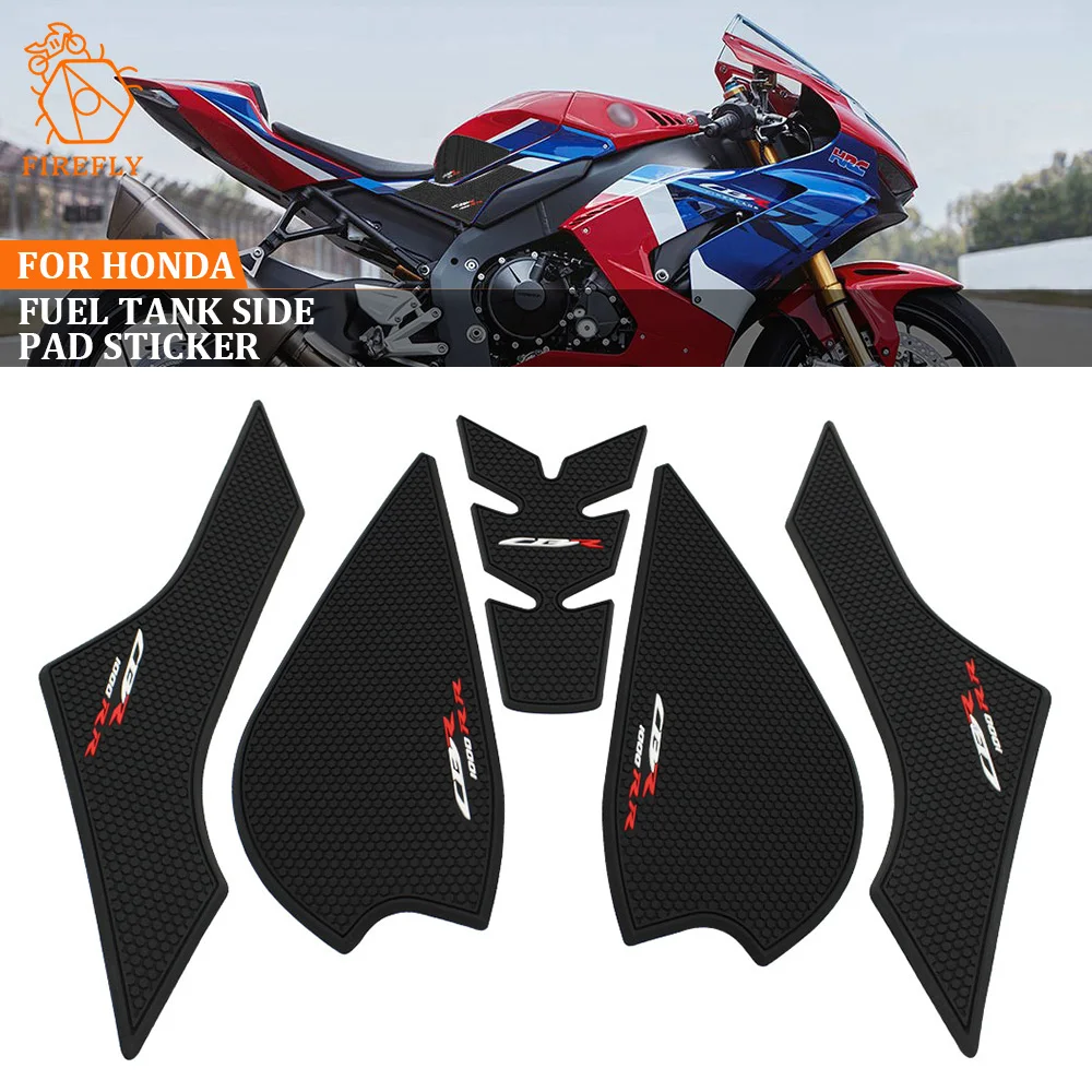 

For Honda CBR1000RR-R CBR1000RR R Fireblade SP 2020 2021 2022- Motorcycle Non-slip Side Fuel Tank Stickers Waterproof Pad Rubber