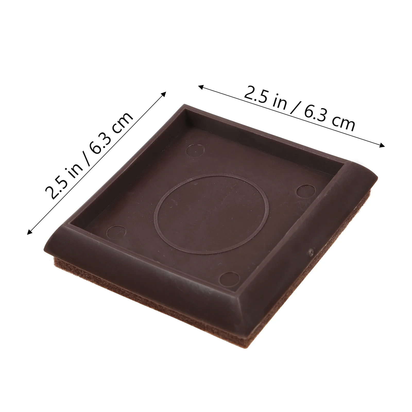 

10Pcs Square Felt Furniture Caster Cups 2 Inch Furniture Coaster Pads Non-Slip Floor Protectors Chair Leg Protective Pads