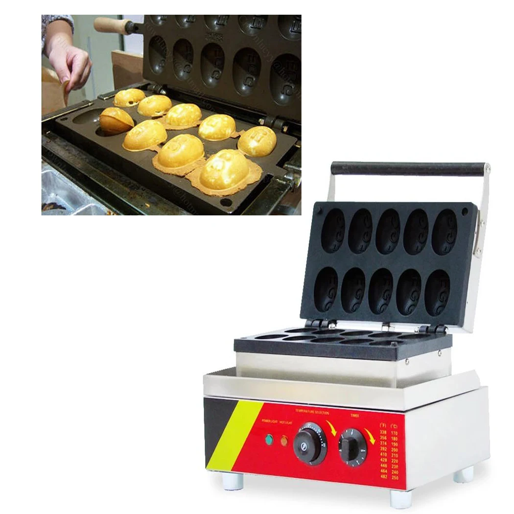 10 PCS Electric Egg Waffle Machine, Iron Plate, Cake Oven, Commercial use bubble egg waffle maker