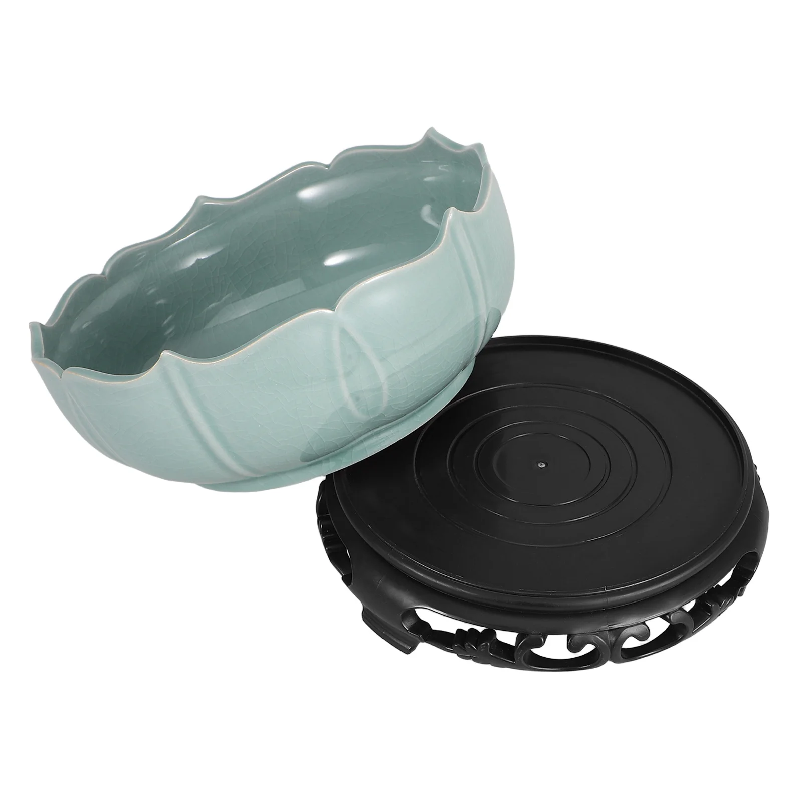 

Ceramic Lotus Hydroponic Planter Bowl Flower Pot for Aquatic Plants Potted Flower Container Exquisite Craftsmanship Home Office