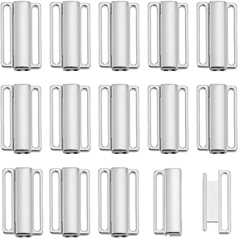 

15pcs 1.2 Inch Bikini Clasps Front Closing Bra Hooks Bathing Suit Clasp Bikini Front Closure Buckles for Sewing Swinsuit Garment