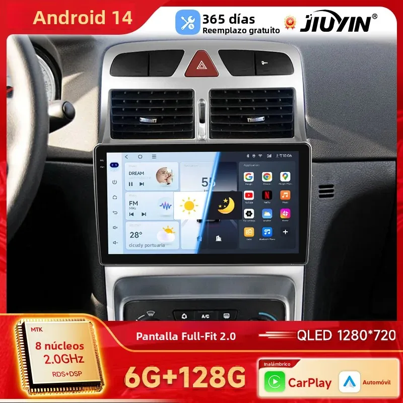 Car Radio For Peugeot 307 307CC 307SW 2002 - 2013 wireless CarPlay Android 13 Auto car intelligent systems No 2 din 2din DVD