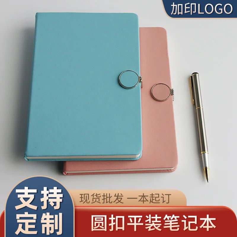 Factory Spot Wholesale Paperback Leather A5 Notepad With Buckle Simple Business Notebook Can Be Printed Logo