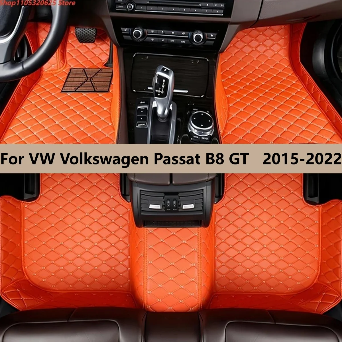 

Car Floor Mats Fit For VW Volkswagen Passat B8 GT 2015~2022 Auto Accessories Leather Waterproof Anti Slip Foot Carpet