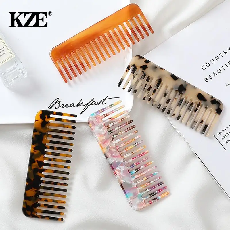 

Acetate Hair Combs Wide Large Tooth Pocket Hair Comb Hair Brush Anti-static Hairdressing Tools