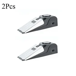 2Pcs 120 DB Wireless Door Stop Alarm Anti-theft Gate Wedge Door Stopper Kids Safe Floor Gate Buffer Portable Security Door Stops