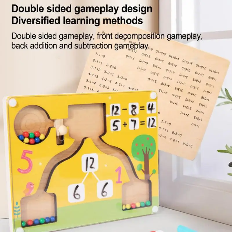 Magnetic Counting Games Puzzle Board Magnet Toys Math Game Fine Motor Toys Magnetic Maze Addition Subtraction Educational Toys