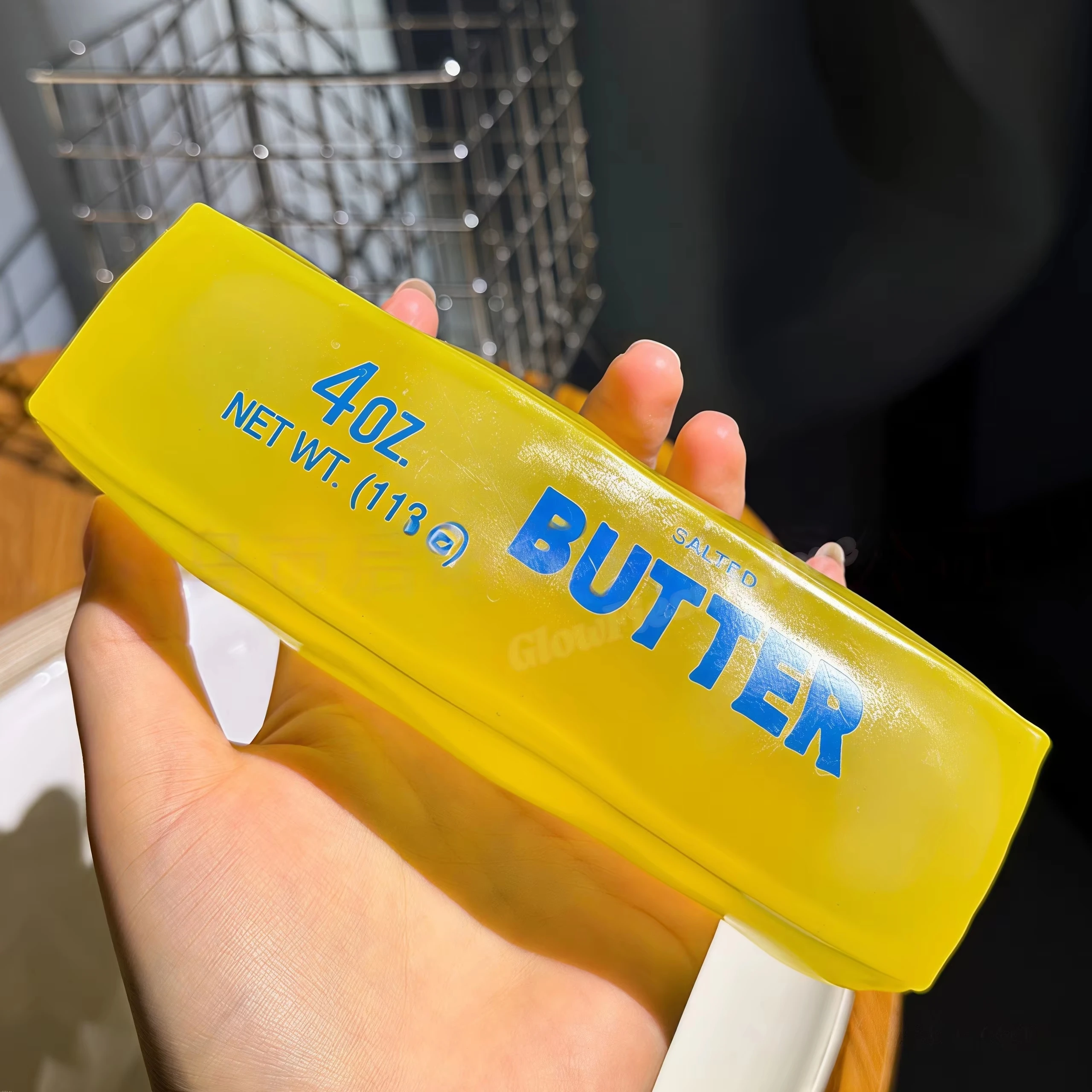 Formbares Butter-Stick-Vaseline-Gefülltes Quetschspielzeug zur Stresslinderung, Butter-Käse-Riegel, Quetsch-Fidget zur Entspannung, Partygeschenke