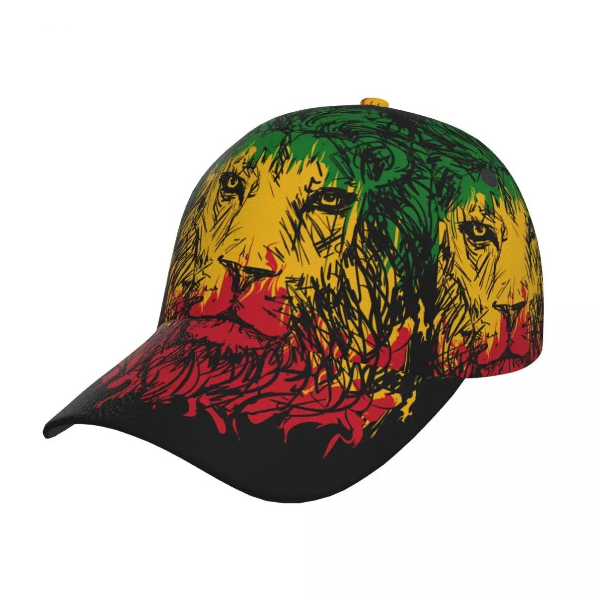 Rasta Theme With Lion Head Outdoor Sport Caps Baseball Hat Men Women Visor Cap Baseball Cap Street Hip Hop Caps golf hat men