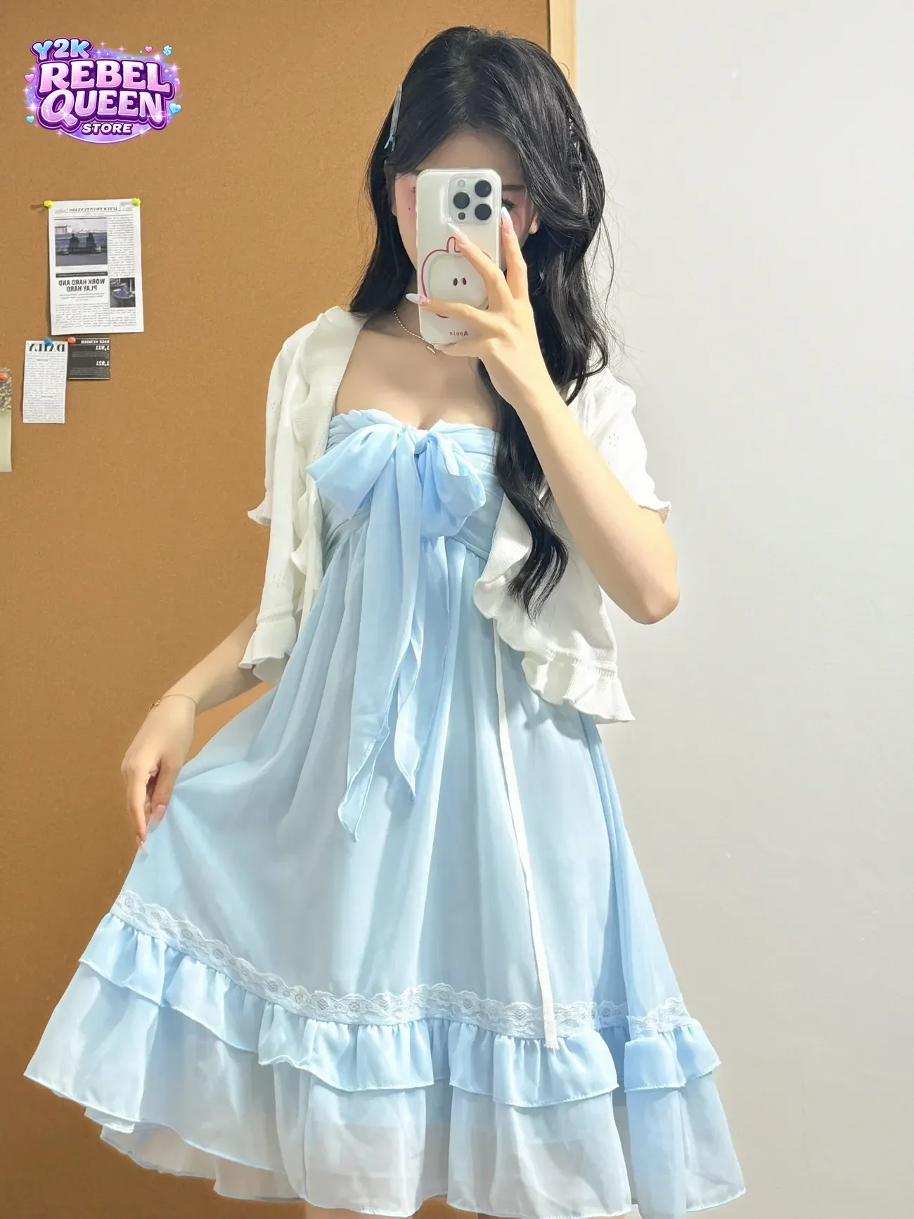 

Japanese Sweet Harajuku Vintage 2-Piece Set Women Loose Halter Dress + Short Sleeve Cardigan Y2K Fashion Casual Coquette Outfits