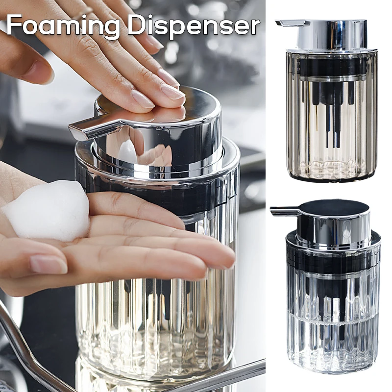 Hand Foaming Dispenser Transparent Soap Foam Bottle Hand Wash Container Foam Design Dispenser Counttertop Decoration 2025