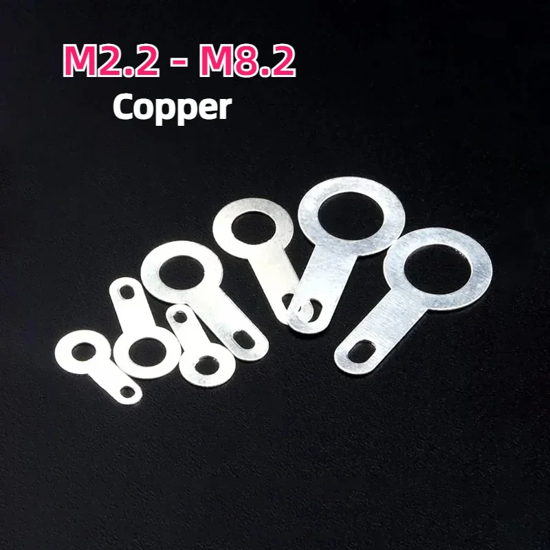 M2.2 M2.7 M3.2 M4.2 M5.2 M6.2 M8.2 Solder Tag Lug Ring Earth Connector Welding Washer Copper Soldering Lug