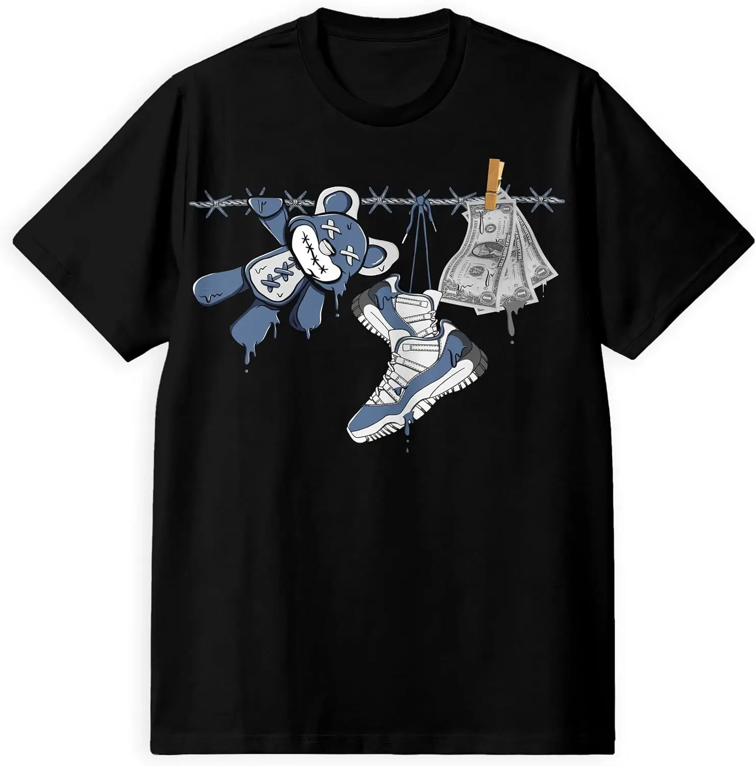 AJ 11 Diffused Blue 11s Low Shirt, Shoes Drip, T-Shirt Match Sneakers 2D Sneaker Tee