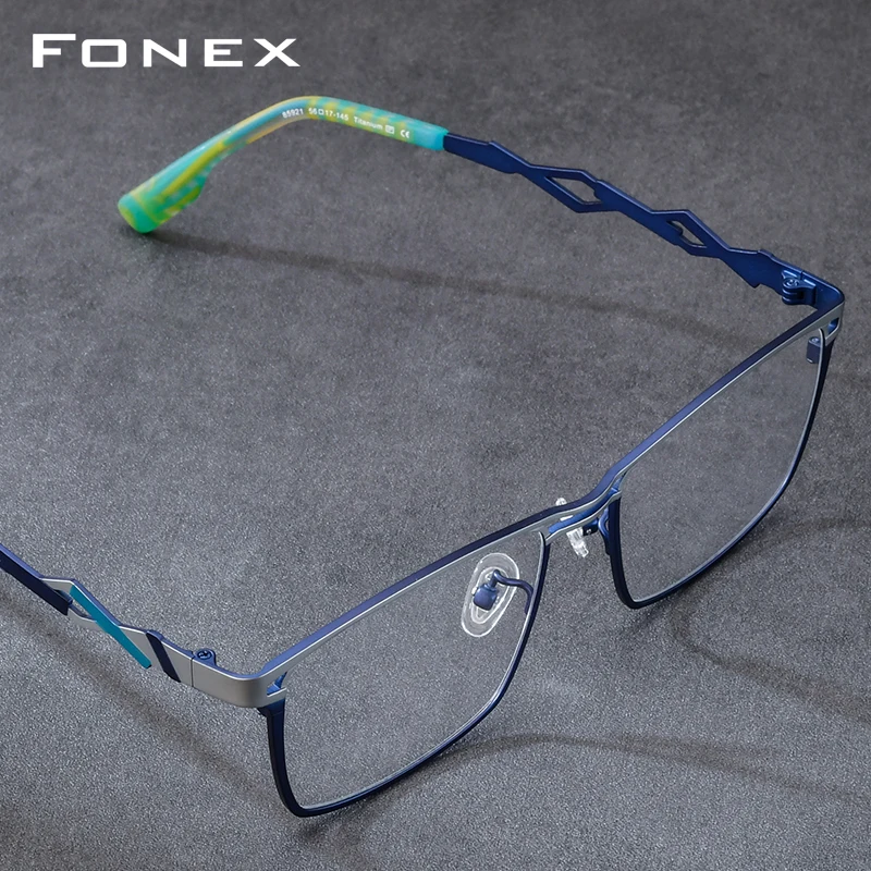 FONEX Pure Titanium Eyeglasses Frame Men 2026 New Brand Design Vintage Fashion Square Glasses Women Retro Japanese Eyewear 85921