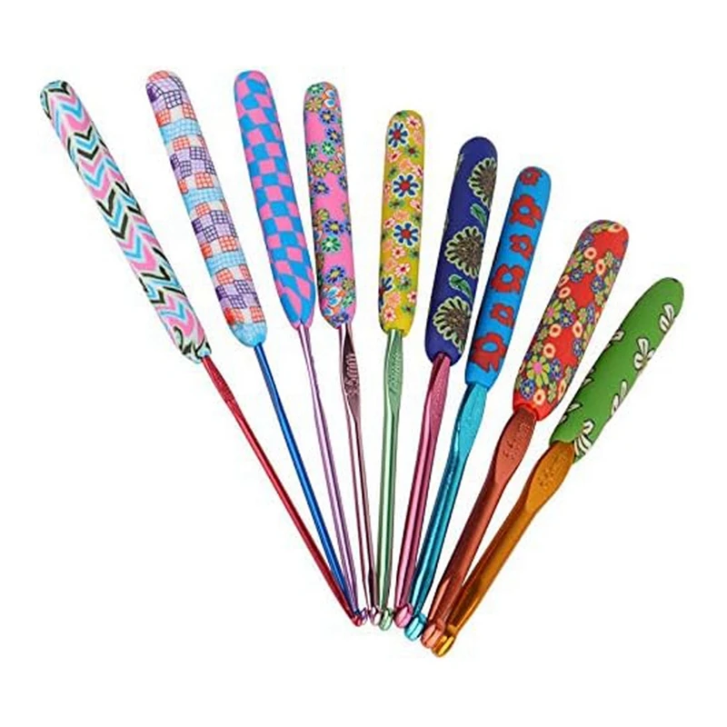 Warm Crochet Hooks For Grandmother, Art Aluminum Soft Grip Crochet Needles For Crocheting, For Crochet Yarn Craft