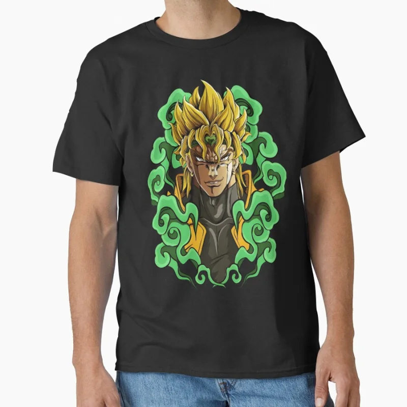 

dio the vampire king JJBA 80s Manga Jojos bizarre adventure Anime t shirt for men Large size Tops S-6XL 100% cotton Clothes