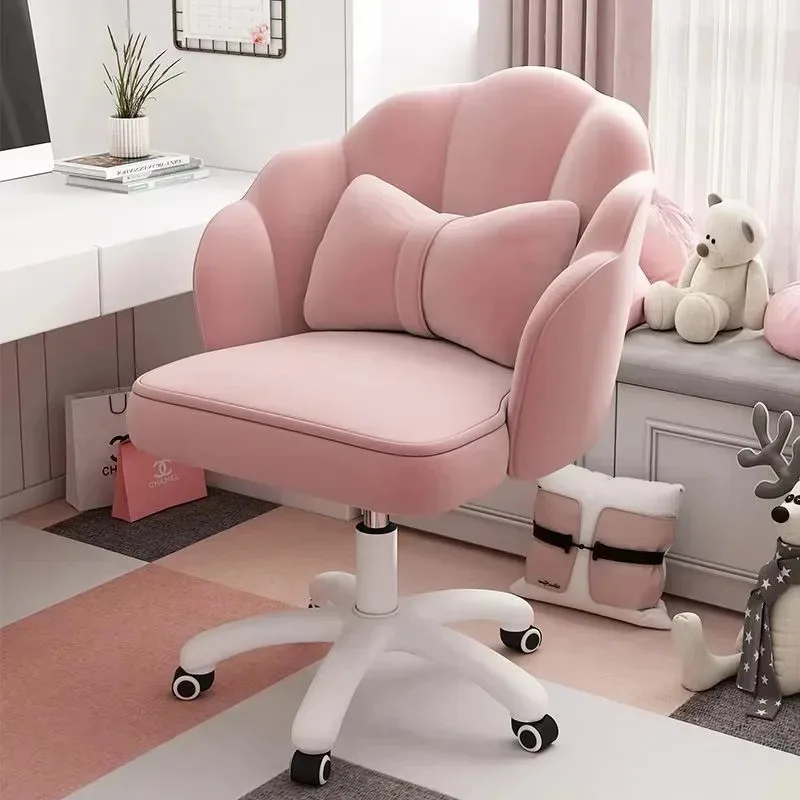 

Makeup Chair Dressing Stool Suitable for Girls Bedroom Salon Nail Art Fabric Petal Chair Female Bedroom Dressing Stool