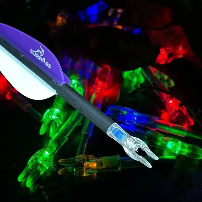 

6 комплектов наконечников со светодиодной подсветкой диаметром 4,2 мм для охотничьих болтов для стрельбы из лука, несколько размеров крышки (.204/0.233/0.244/0.246 дюйма), аксессуары для стрельбы из лука