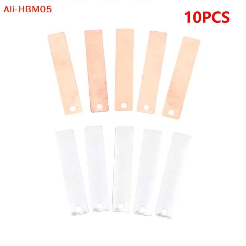 (HB05)10PC Copper Sheets And Zinc Electrodes With Consumables Strips Anode For Electroplating Plate DIY Fruit Consumables Strips